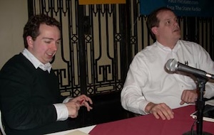 Ryan Sager and Jim Pfaff, seated.