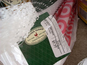 A turkey that cost $7.77.