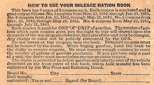 Instructions for a ration book.