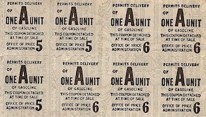 Ration coupons for gas.