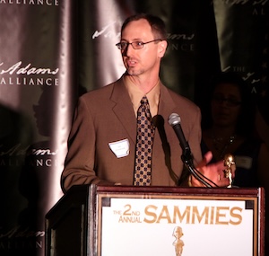 Ari Armstrong speaking at the Sam Adams Alliance.