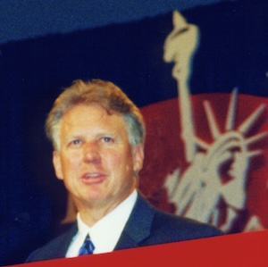 Masters speaking at the 2000 Libertarian Party national convention in 2000.