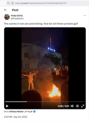 Iranians burning the hijab